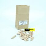 40PCS 8mm X 40mm Premium Eucalyptus Straight Fluted Wooden Dowels