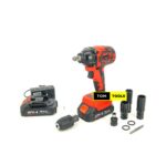 310Nm Brushless ½ inch Cordless Impact Wrench with Drill Chuck Adapter