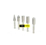 5PCS ¼ inch Hex Shank Wood Carving Rotary Drill Attachment Set