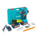 Meakida DF001G Powerful 198Vmax Brushless Cordless Impact Drill Kit