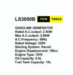 LS3050B 2.8KW LOW NOISE Petrol Generator with Wheels