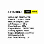 LT2500B-8 2.2KW LOW NOISE Petrol Generator with AVR