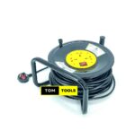 1.0mm x 50m Extension Cable Reel with Switch and 3 Sockets