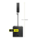 15 inch Professional Active Powered Speaker System with Subwoofer, Horn, and Stand