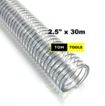 2.5 inch x 30m Clear Wired Heavy Duty Suction Pipe
