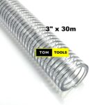 3 inch x 30m Clear Wired Heavy Duty Suction Pipe