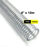 4 inch x 12m Clear Wired Heavy Duty Suction Pipe