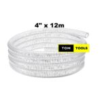 4 inch x 12m Clear Wired Heavy Duty Suction Pipe