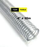 4 inch x 30m Clear Wired Heavy Duty Suction Pipe