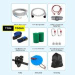 30m 100FT Zip Line for Adults and Kids with Spring Brake and Harness