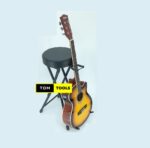Guitarist Stool with Integrated Guitar Stand
