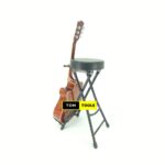 Guitarist Stool with Integrated Guitar Stand