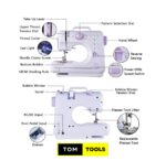 Mini Electric Sewing Machine with 12 Stitch Patterns, Foot Pedal，LED Light, and Accessories