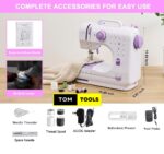 Mini Electric Sewing Machine with 12 Stitch Patterns, Foot Pedal，LED Light, and Accessories