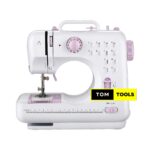 Mini Electric Sewing Machine with 12 Stitch Patterns, Foot Pedal，LED Light, and Accessories