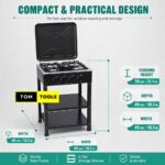 4 Burner Gas Cooker Stove with Removable Storage Shelf and Stand