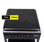 4 Burner Gas Cooker Stove with Removable Storage Shelf and Stand