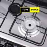 4 Burner Gas Cooker Stove with Removable Storage Shelf and Stand