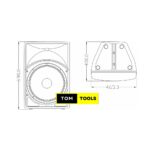 15 inch Passive Speaker Molded Plastic Body
