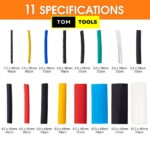 580PCS 11 Sizes Heat Shrink Tubing Kit