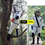 Fully Enclosed Fan Ventilated Wasp Beekeeping Protective Suit with Boots